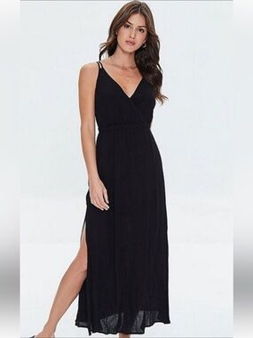 Lulu's Classic Black Maxi Dress